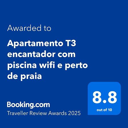 Apartamento T3 Encantador Com Piscina Wifi E Perto De Praia Santa Maria Extérieur photo